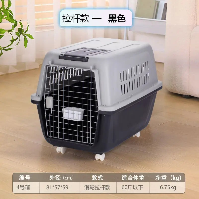 Large Pet Air Transport Box – Portable Travel & Car Dog Cage