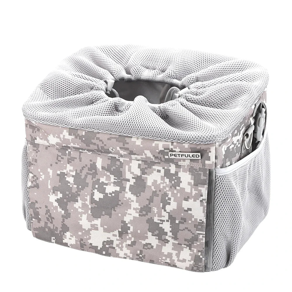 Expandable Dog & Cat Bike Basket – Soft-Sided Pet Carrier Backpack with 4 Doors (Up to 18 lbs)