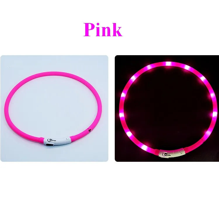 Rechargeable LED Dog Collar – Adjustable, Ultra-Light & Night-Safe