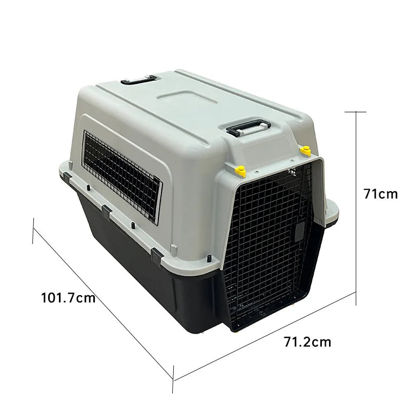 Plastic Pet Travel Carrier – Air Crate Style for Cats & Small Dogs