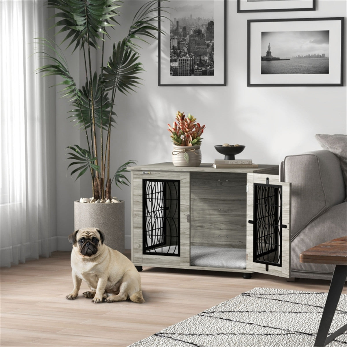 Premium Heavy-Duty Dog Crate with Secure Latch and Cozy Pad