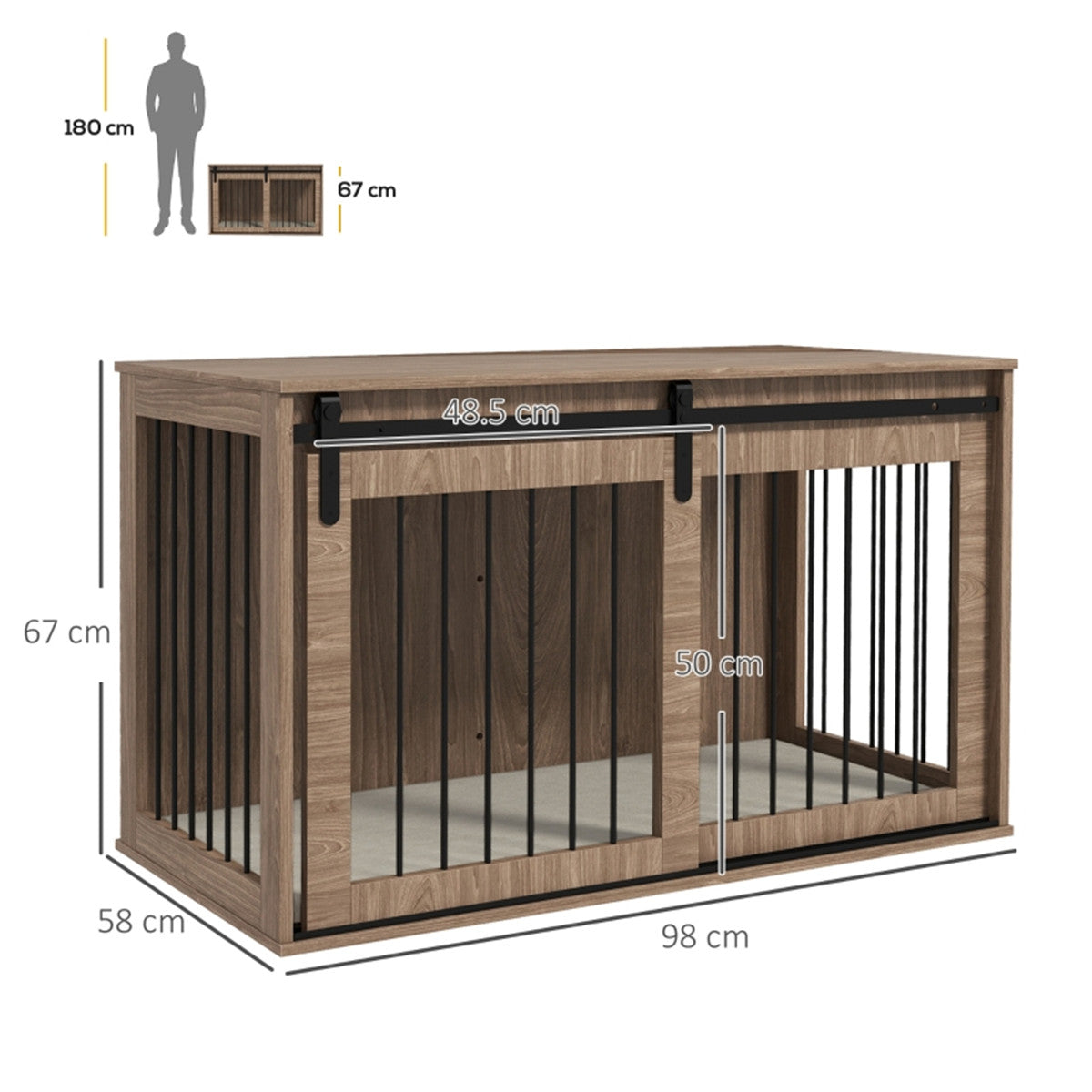 Sturdy Dog Crate with Safe Latch and Ventilation