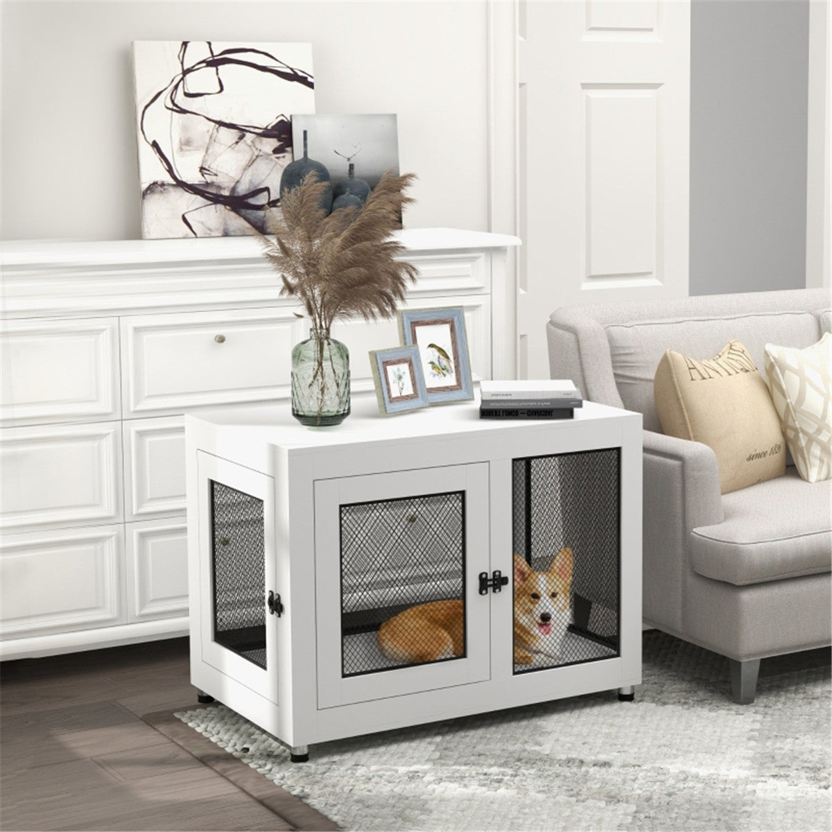 Premium Foldable Dog Crate: Sturdy Steel, Secure Latch