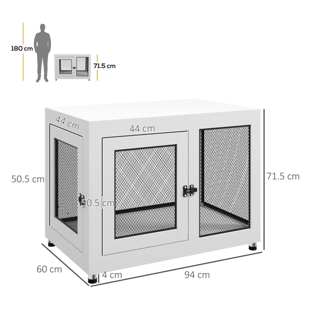 Premium Foldable Dog Crate: Sturdy Steel, Secure Latch