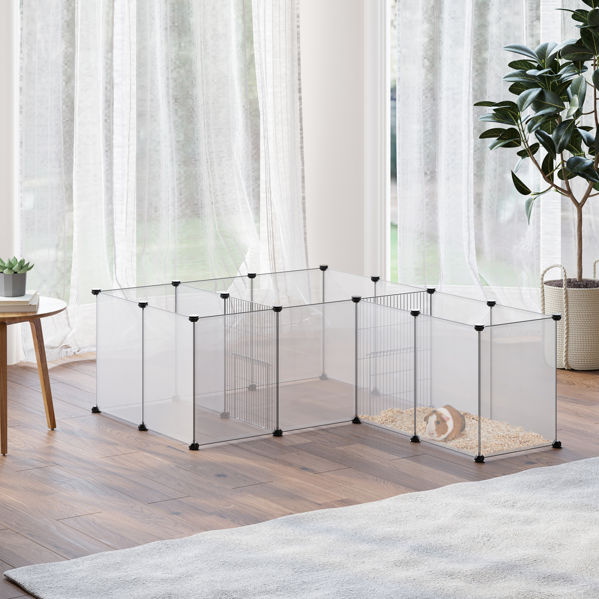 18-Panel DIY Playpen for Guinea Pigs & Hedgehogs - Spacious Modular Cage