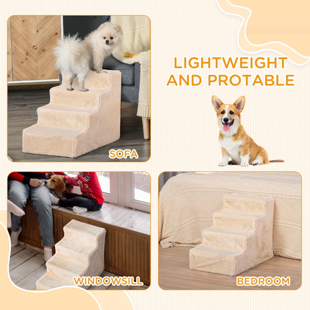StepUp Pet Stairs: Safe, Cushioned Steps for Small & Senior Pets