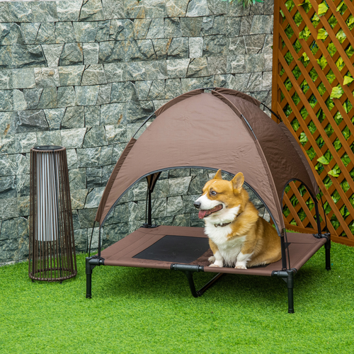 92cm Elevated Dog Bed Tent with Canopy - Outdoor Shelter & Shade