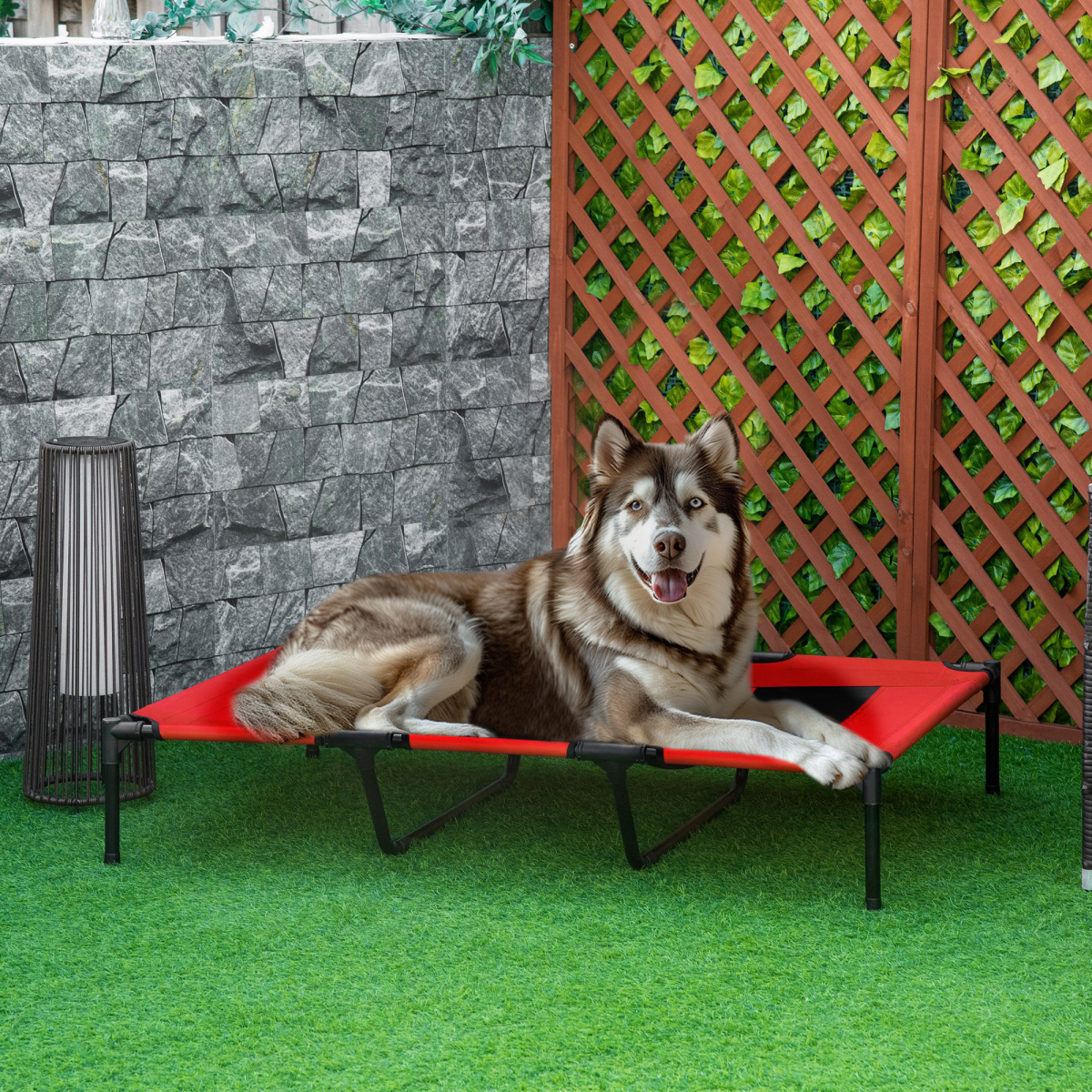 CoolAir Elevated Dog Bed - Portable Raised Pet Cot for Indoors/Outdoors