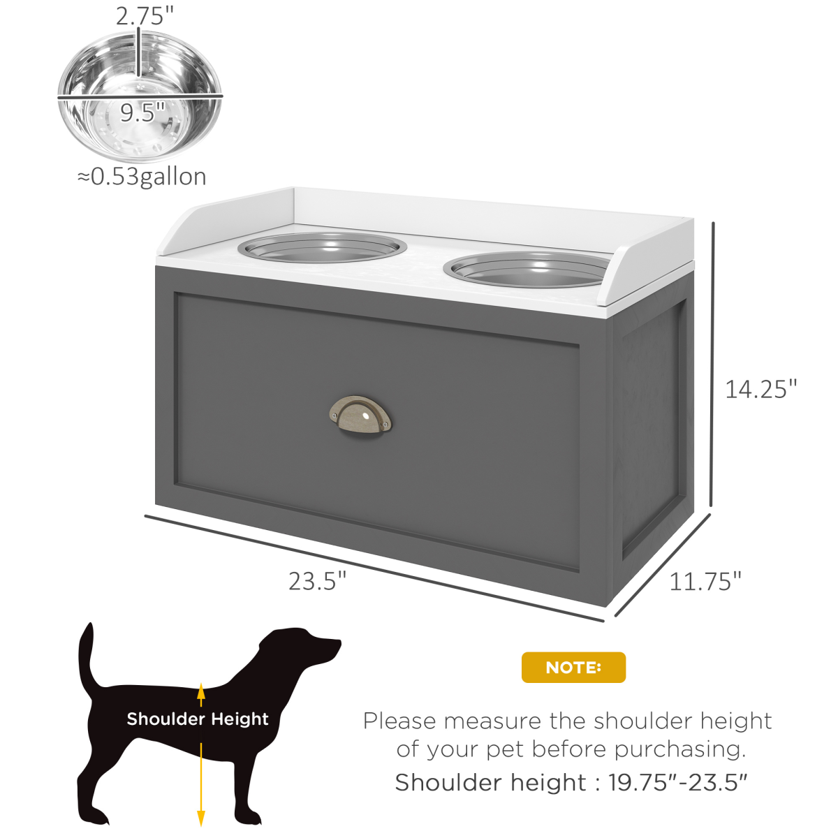 Premium Elevated Dog Bowl for Comfort & Health – Anti-Slip, Easy-Clean