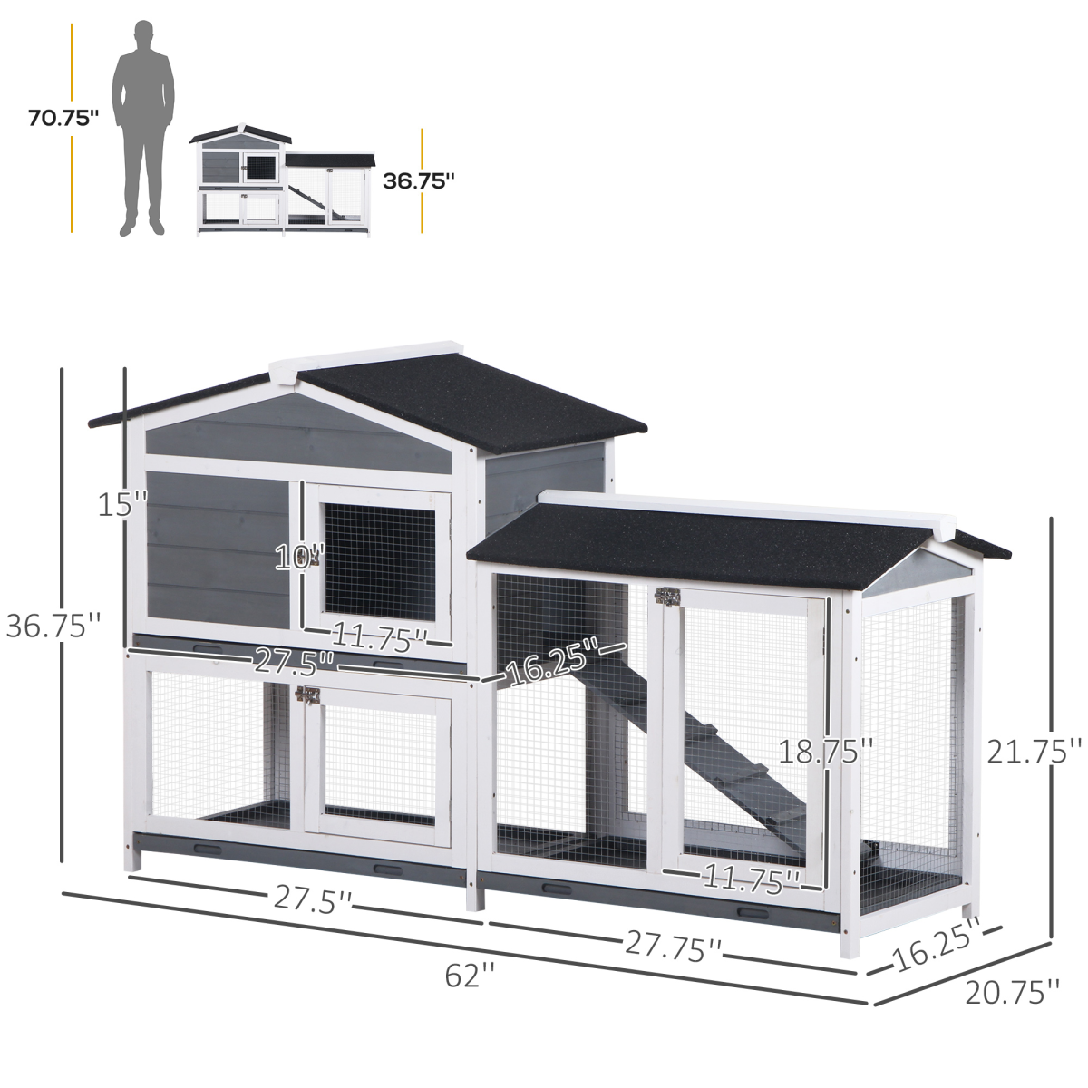 Safe & Spacious Small Animal Playpen Cage - Portable, Easy Setup