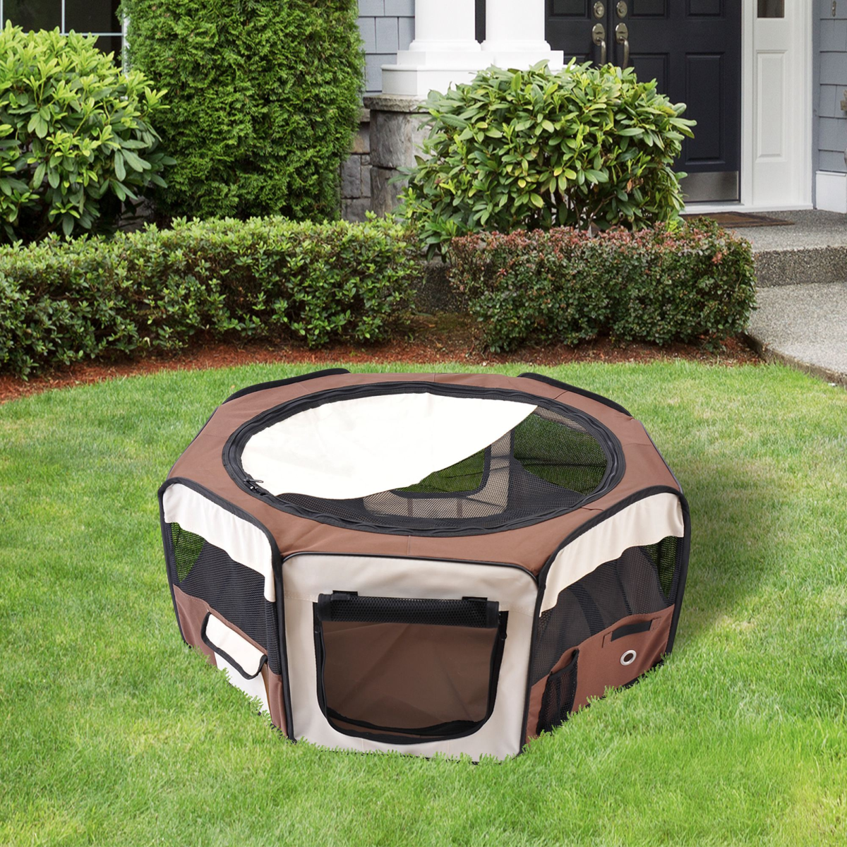 PawHut Fabric Pet Playpen for Small Animals, 90x41 cm, Foldable