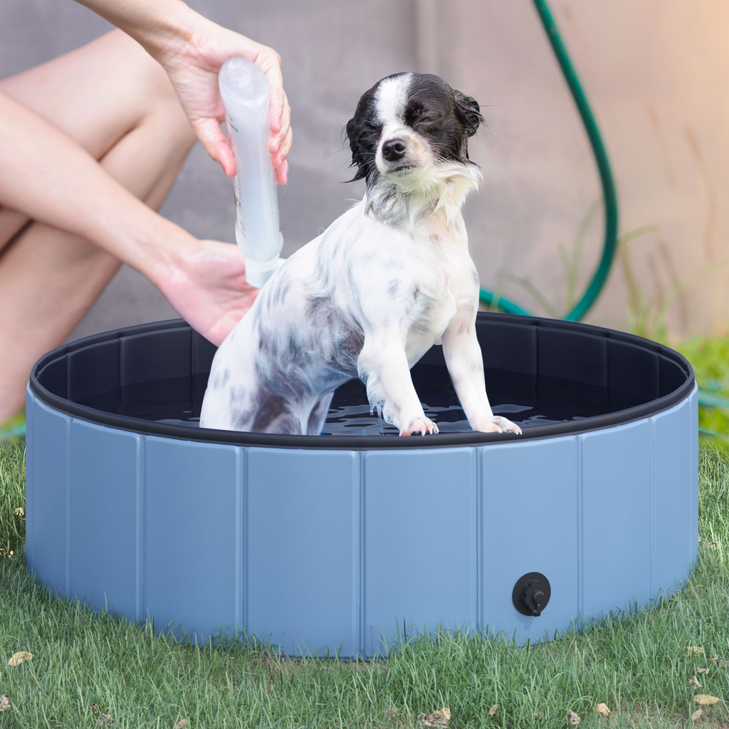 Pawhut 100cm Foldable Pet Pool for Indoor/Outdoor Cat & Dog Fun