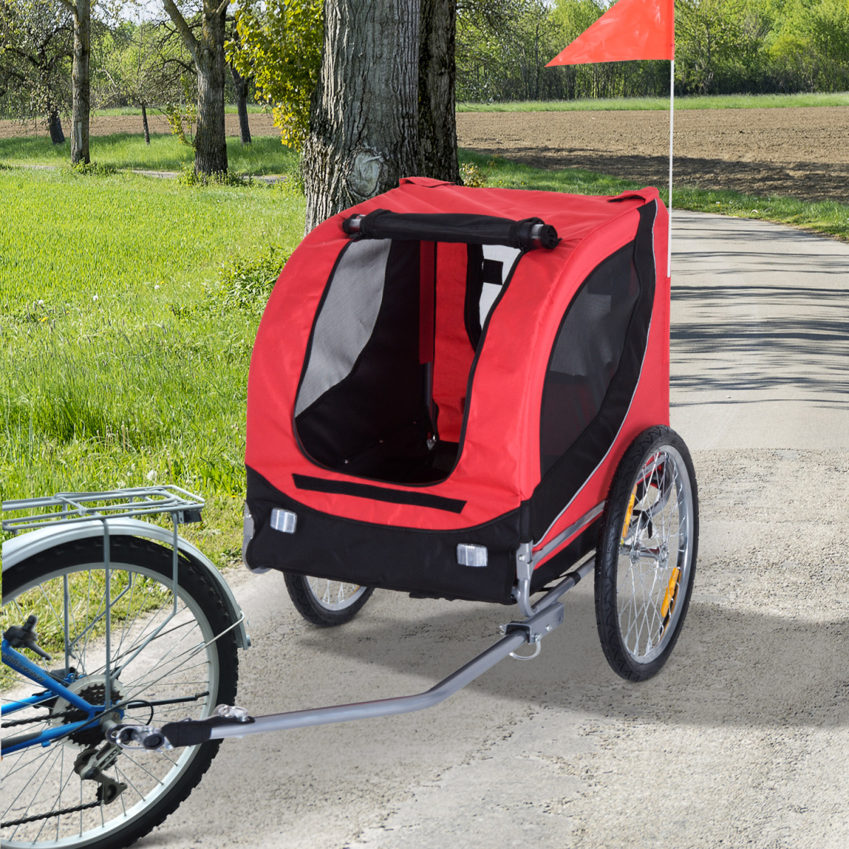 Dog Bike Trailer Carrier for Small-Medium Pets - Safe, Stable, Easy Travel