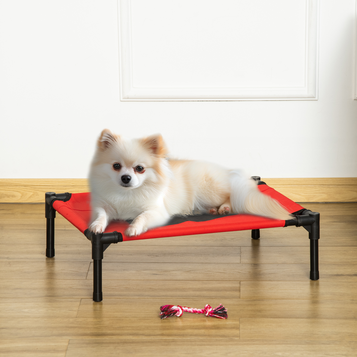 Portable Foldable Elevated Pet Bed for Indoor/Outdoor Use
