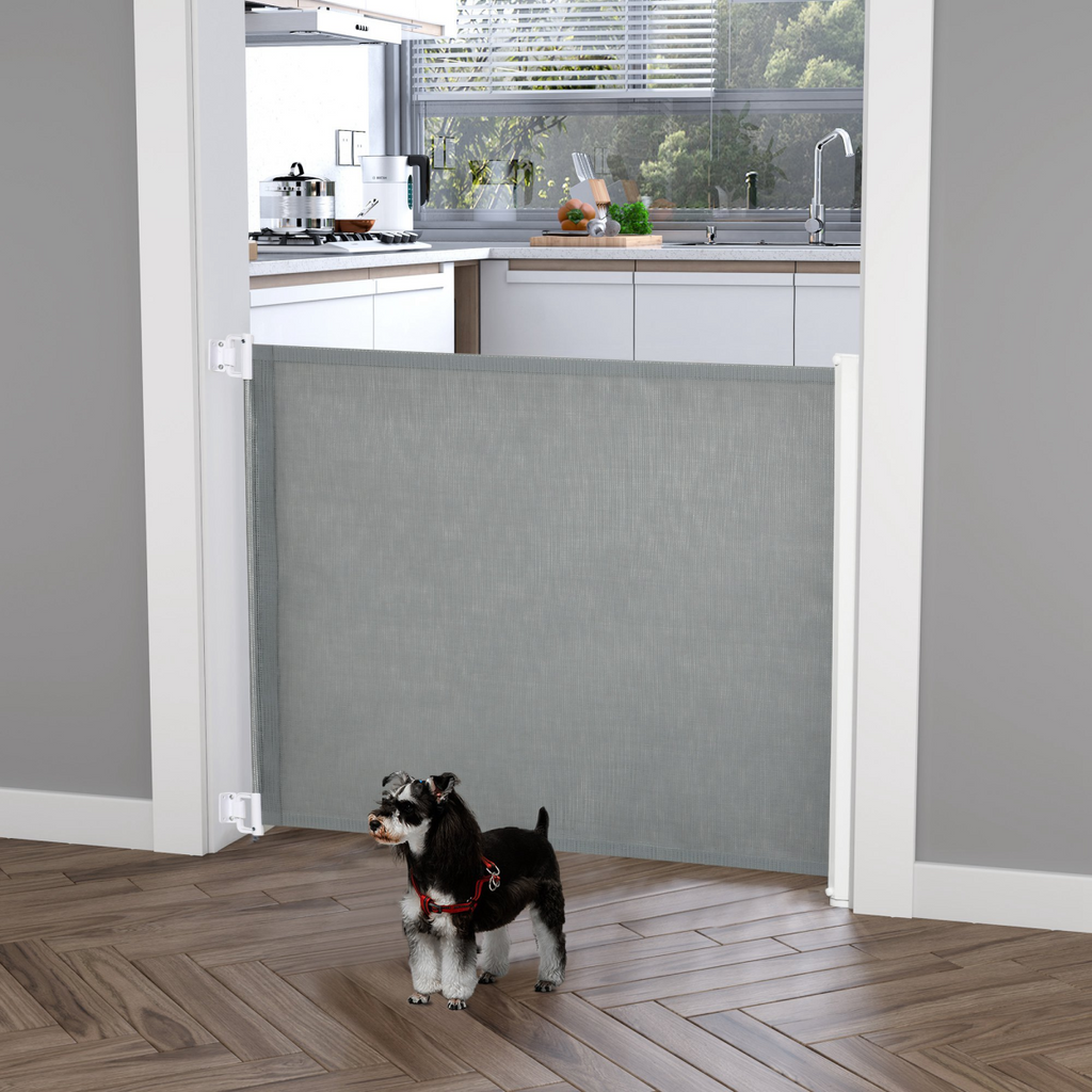 Retractable Pet Barrier Gate for Doorways, Stairs & Hallways (115cm)