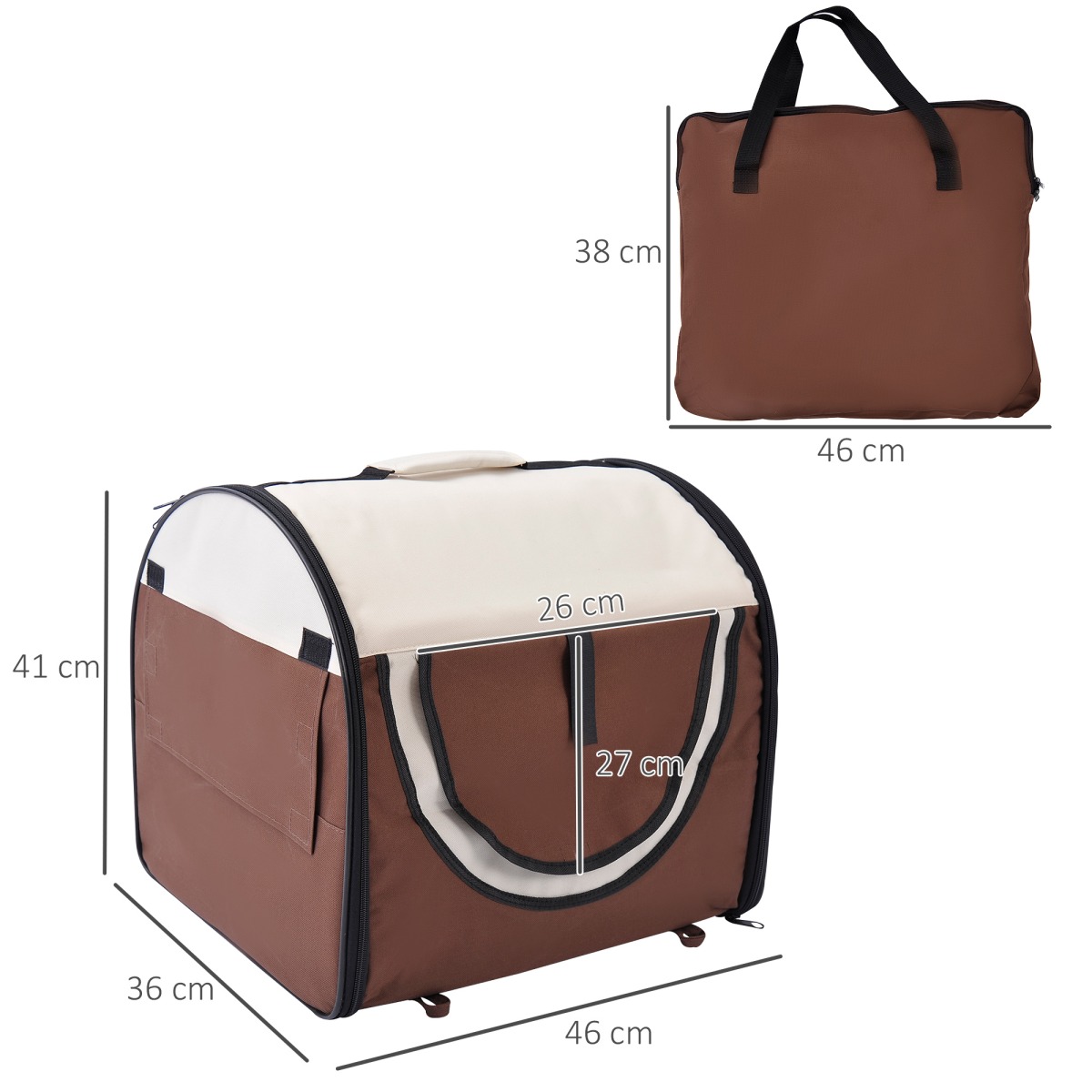 Foldable Mesh Pet Carrier for Small Dogs & Cats with Ground Stakes