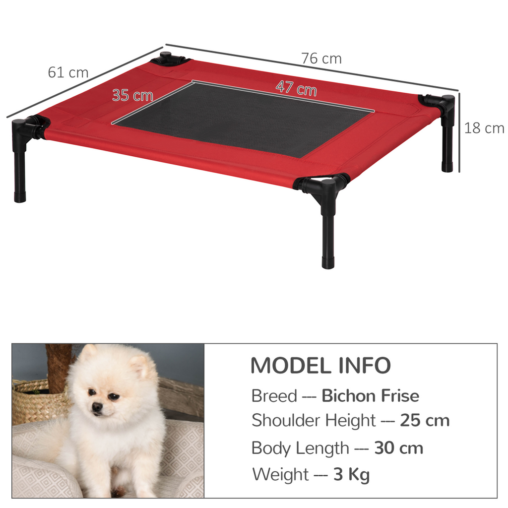 Elevated Portable Pet Bed - Foldable Cot for Dogs & Cats, Indoor/Outdoor