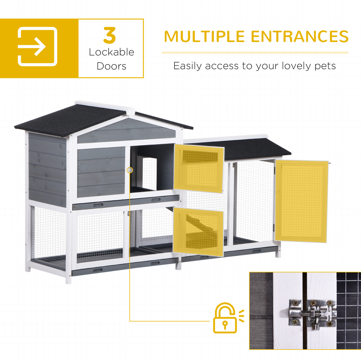 Safe & Spacious Small Animal Playpen Cage - Portable, Easy Setup