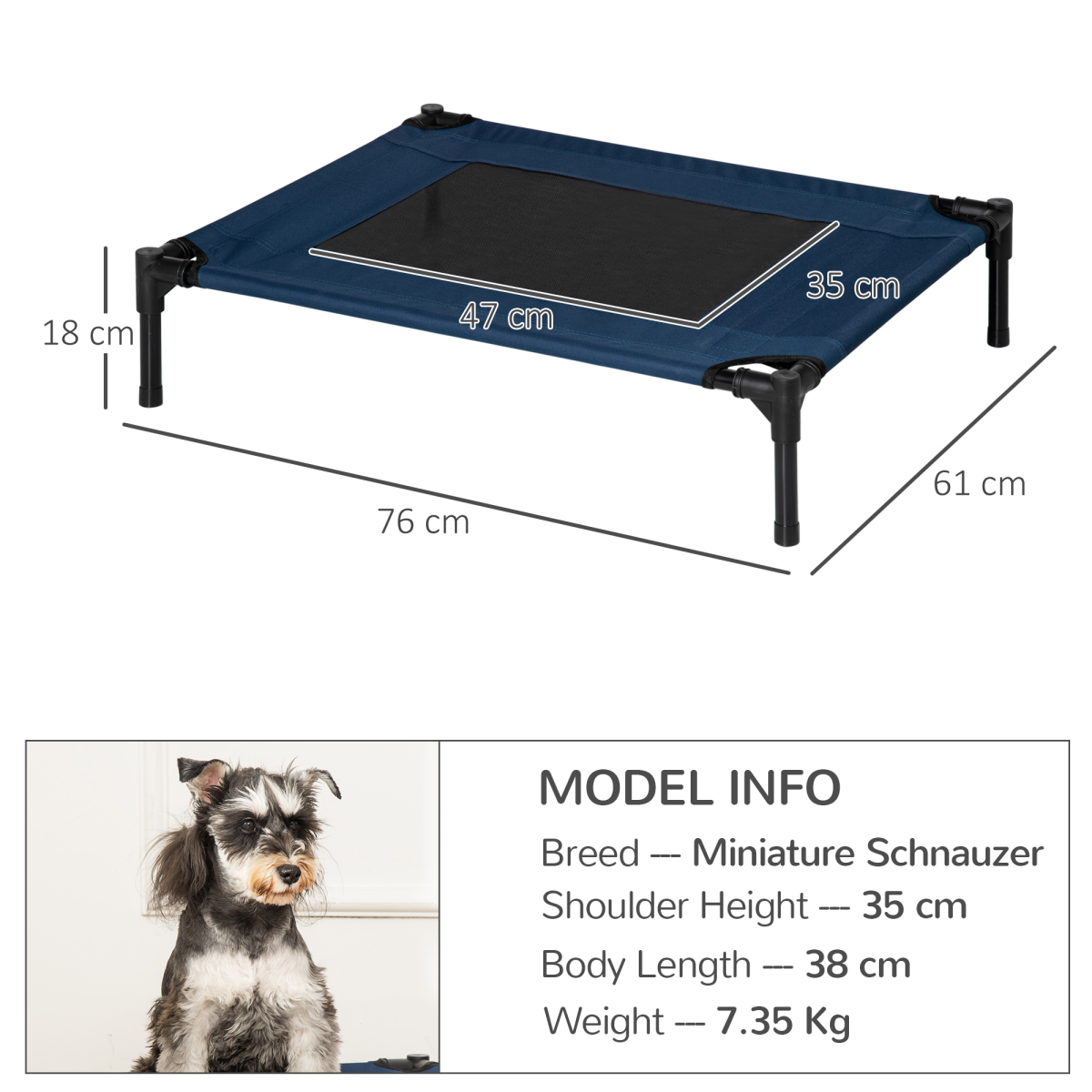 Raised Pet Bed Cot: Elevated Hammock for Dogs & Cats, Portable Waterproof