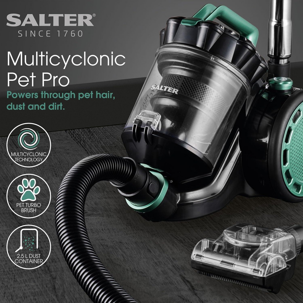 Salter Multicyclonic Pet Pro Vacuum Cleaner - Powerful Pet Hair Removal