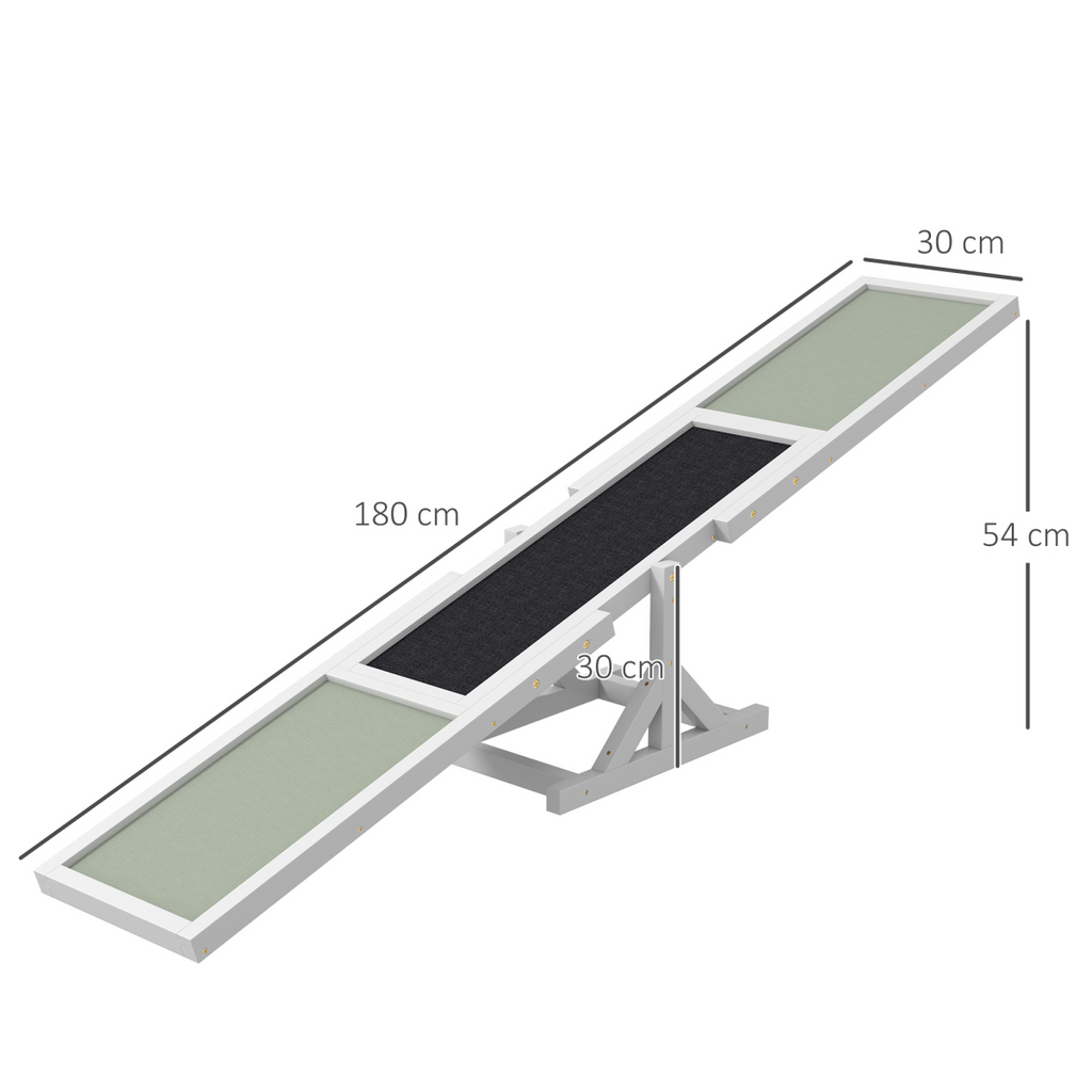 PawHut Wood Seesaw for Large Dogs - Anti-Slip & Outdoor-Ready
