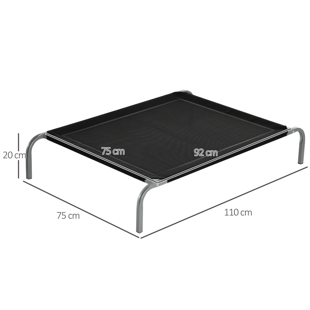 Pawhut Cooling Elevated Dog Bed with Non-Slip Pads for Large Dogs