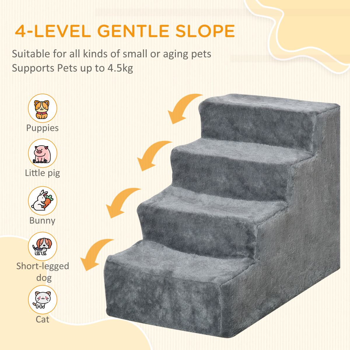 Pet Stairs: Safe, Non-Slip Steps for Cats & Small Dogs