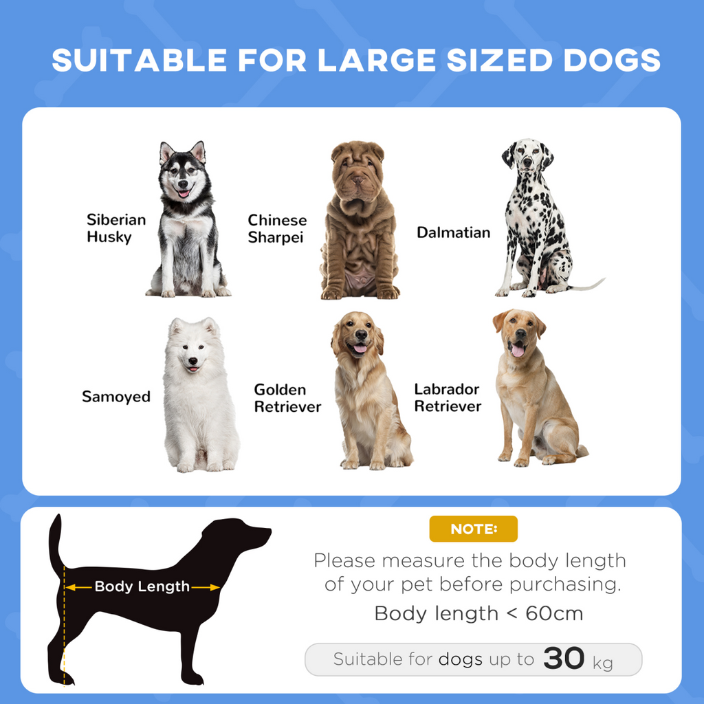 PawHut 92cm Elevated Outdoor Dog Bed with Canopy - UV Protection Cooling Cot