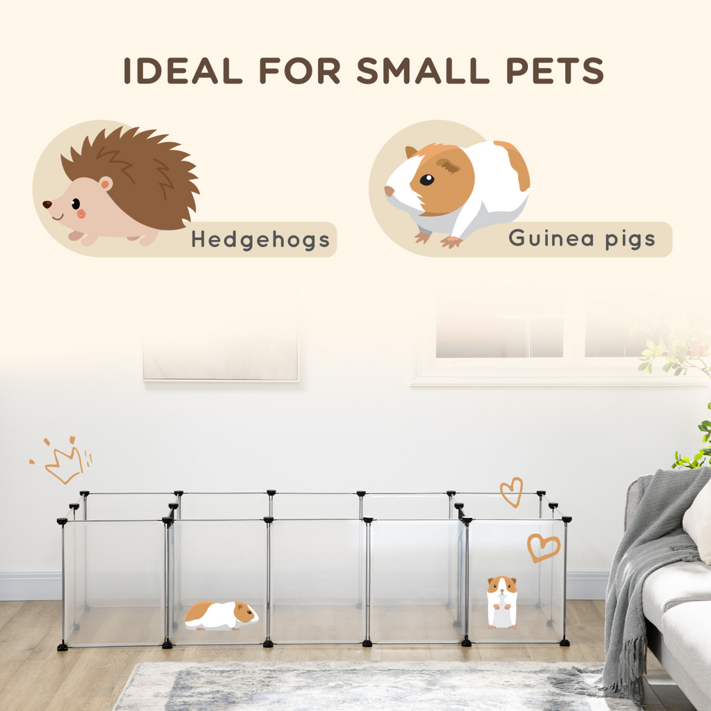 18-Panel DIY Playpen for Guinea Pigs & Hedgehogs - Spacious Modular Cage