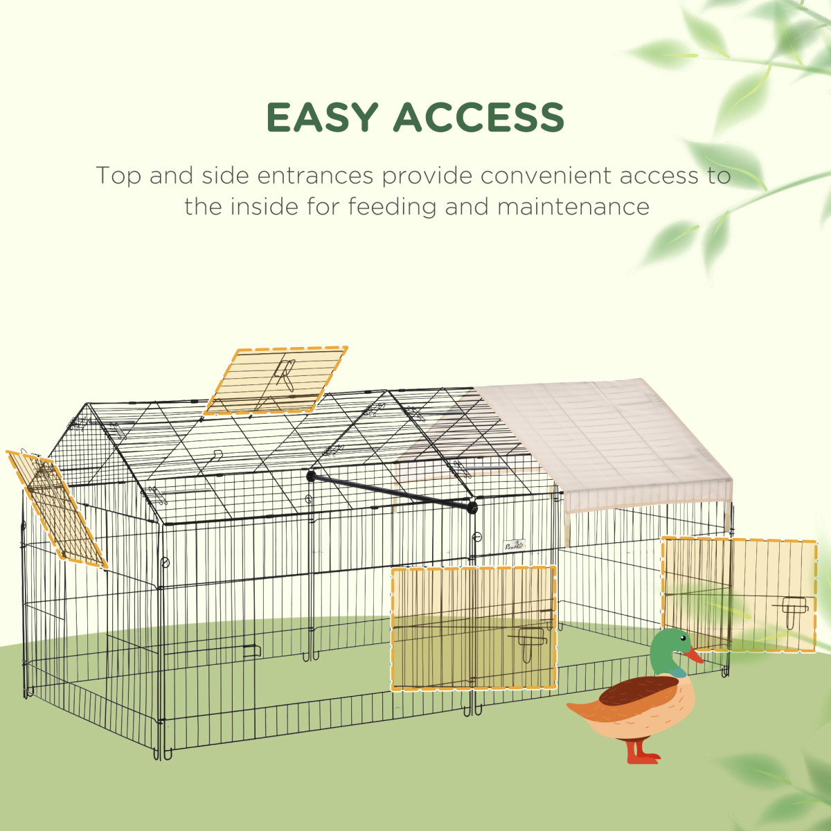 Outdoor Pet Shelter: Spacious, Weather-Protected, Portable Cage