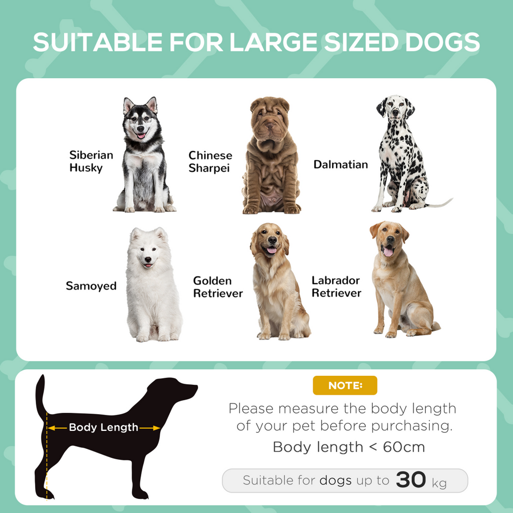 Pawhut 92cm Elevated Dog Bed with Canopy - Cooling, UV Shade, Grey