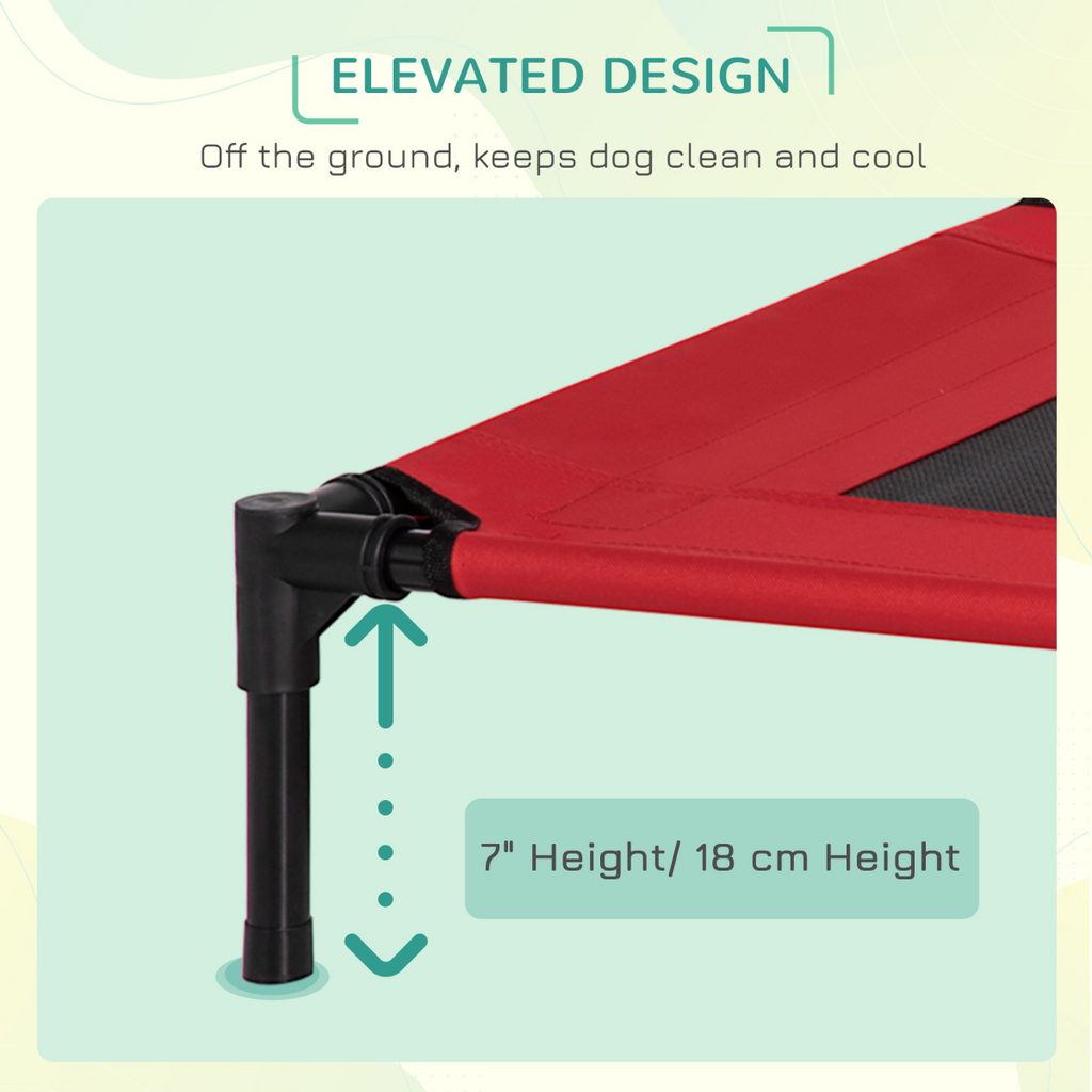 Elevated Portable Pet Bed - Foldable Cot for Dogs & Cats, Indoor/Outdoor