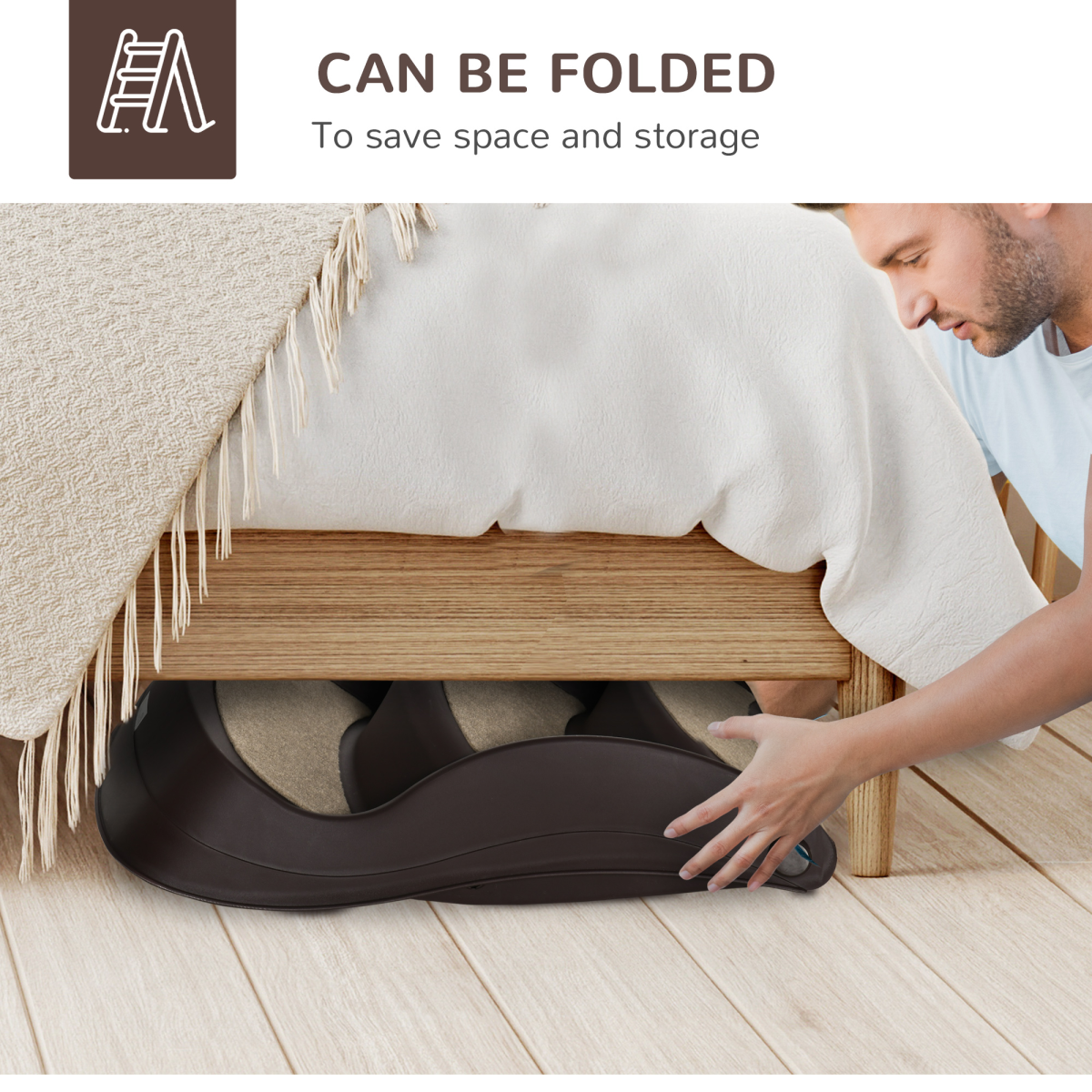 3-Step Portable Dog Stairs - Non-Slip, Foldable for Beds & Sofas