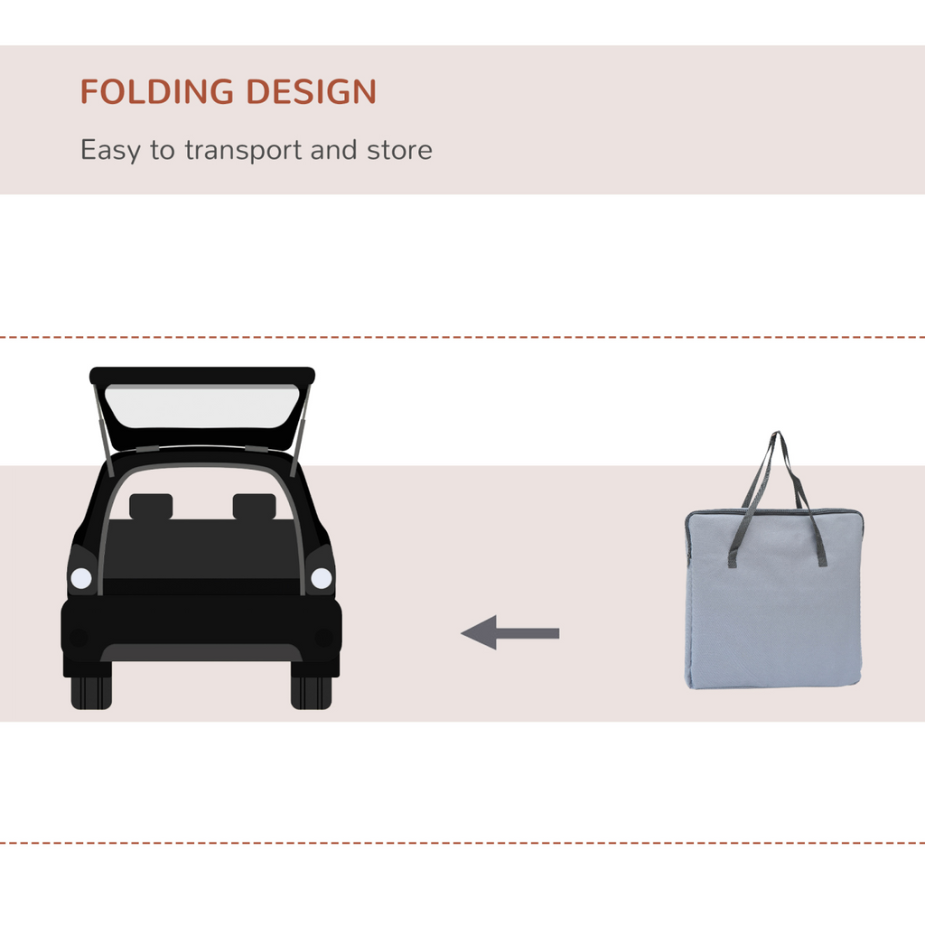Foldable Pet Car Seat Carrier, Portable Mesh Travel Cage for Cats & Dogs
