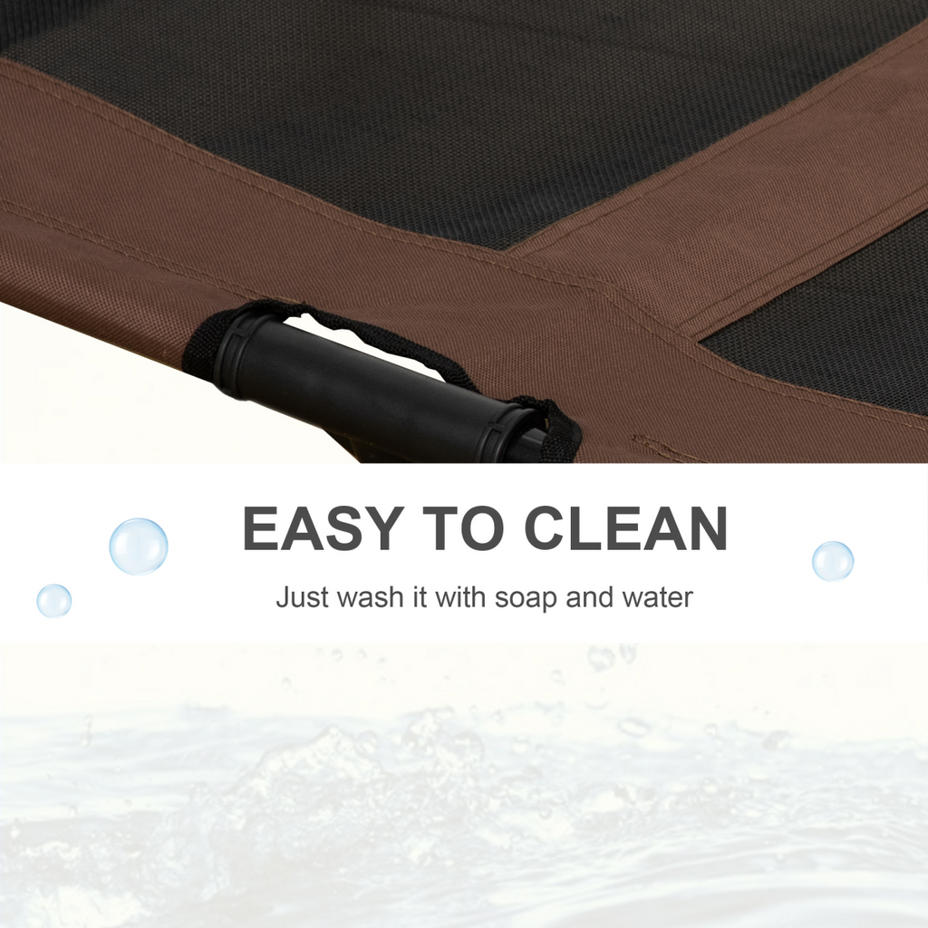 Raised Pet Bed Cot: Elevated Mesh Hammock, Waterproof, Portable & Easy-Clean
