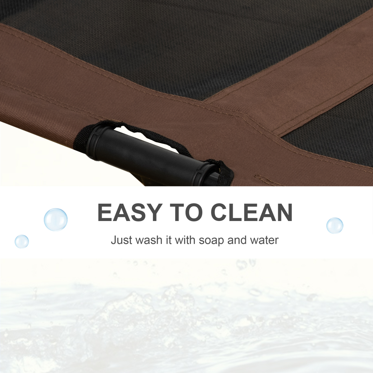 Raised Pet Bed Cot: Elevated Mesh Hammock, Waterproof, Portable & Easy-Clean