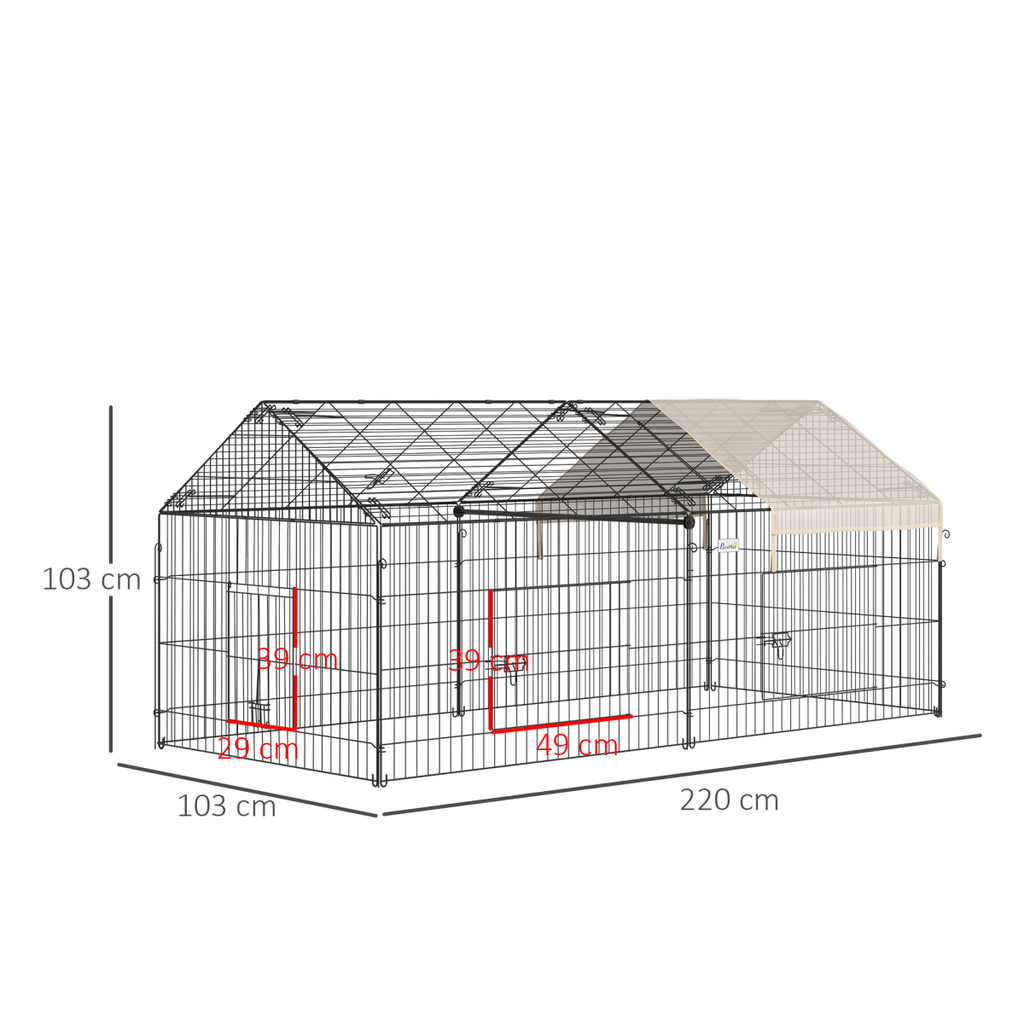 Outdoor Pet Shelter: Spacious, Weather-Protected, Portable Cage