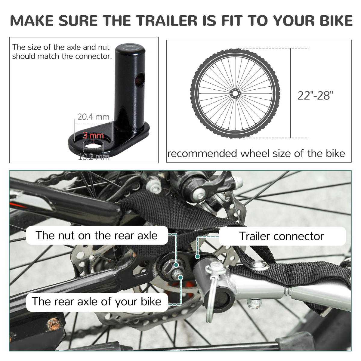 Dog Bike Trailer Carrier for Small-Medium Pets - Safe, Stable, Easy Travel