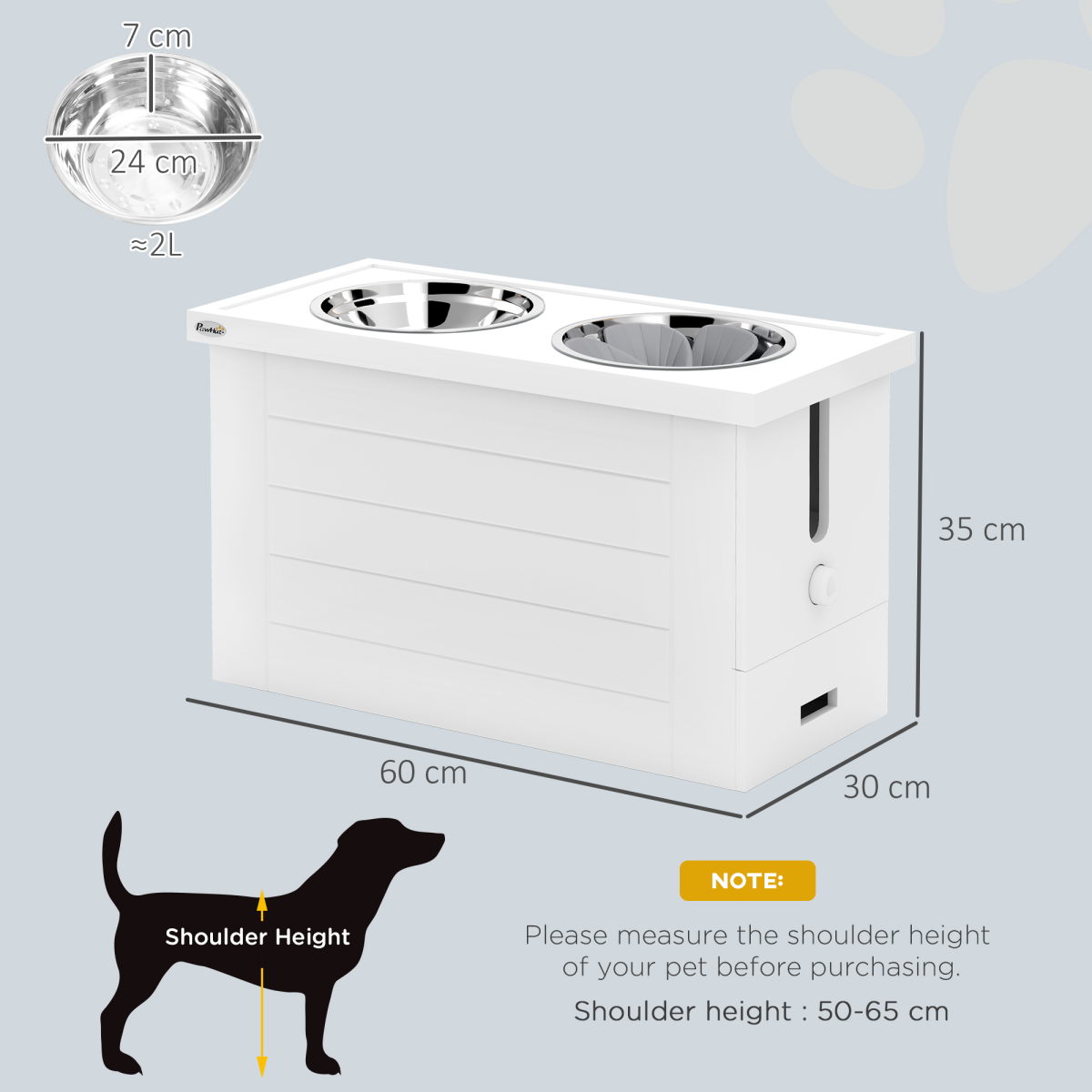 PawHut Elevated Dog Feeder with Slow-Feed Mat & Semi-Auto Dispenser