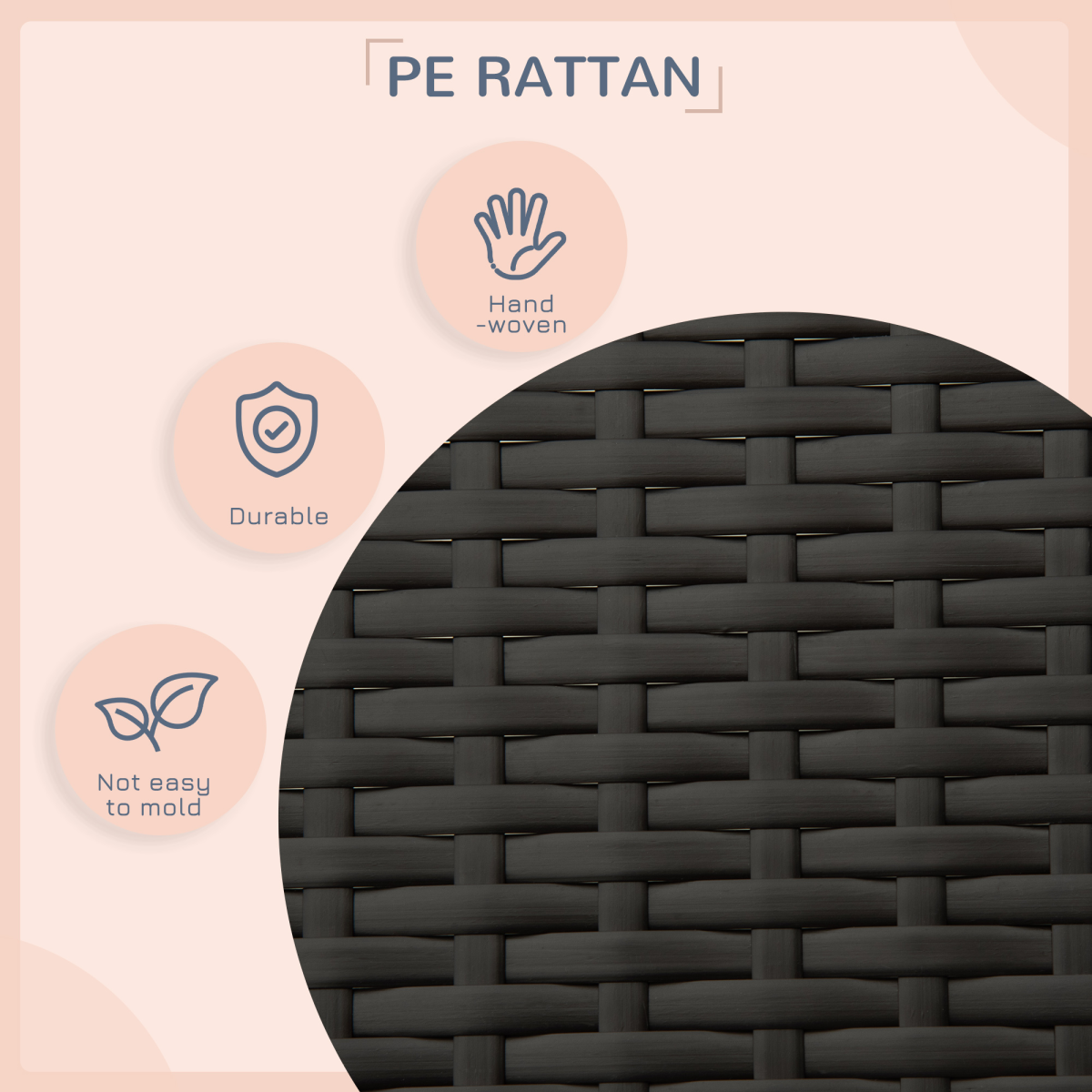 PawHut Wicker Dog House & Rattan Pet Bed with Cushion - Cream