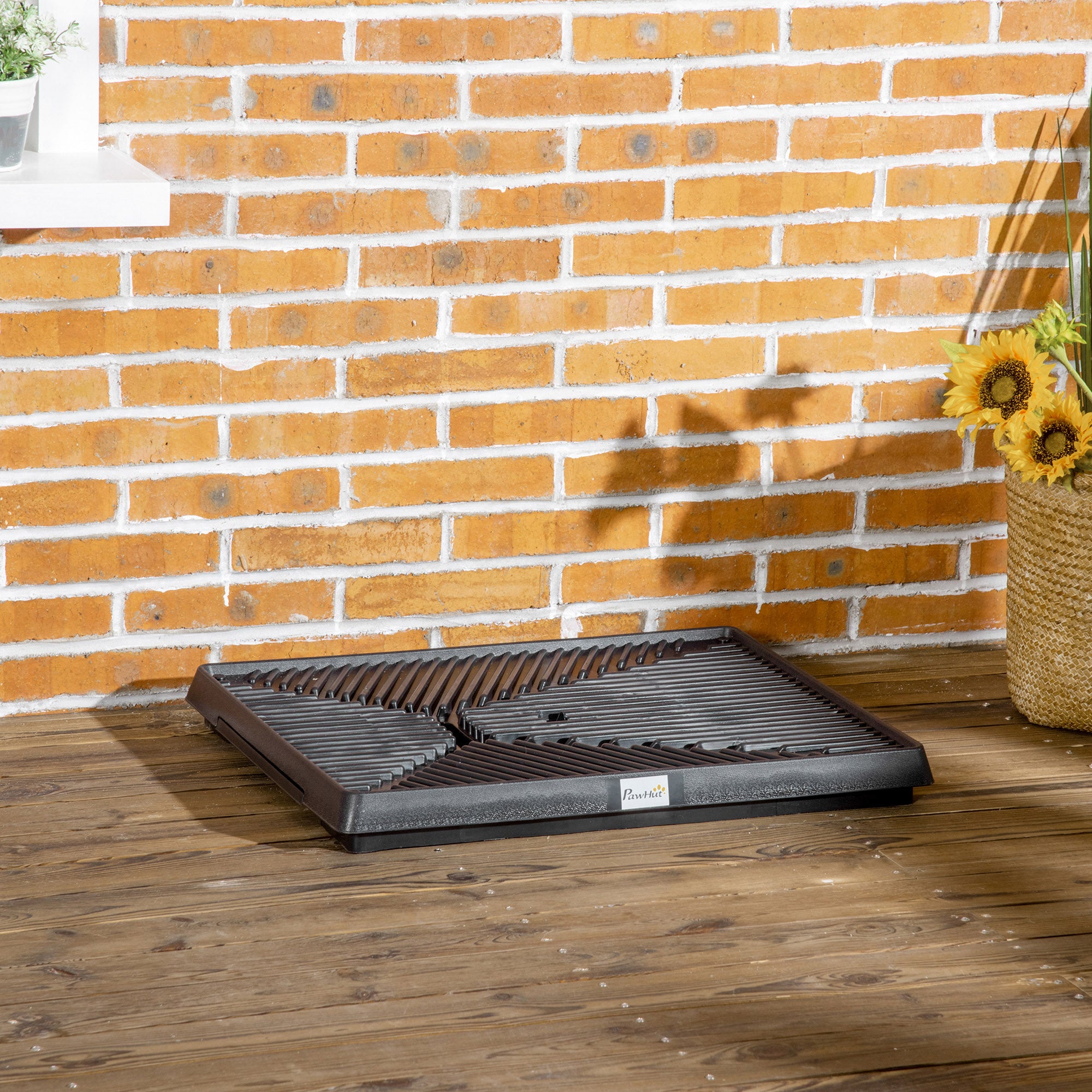 2-in-1 Large Dog Potty with Grass Turf & Tray | Indoor/Outdoor Training Pad