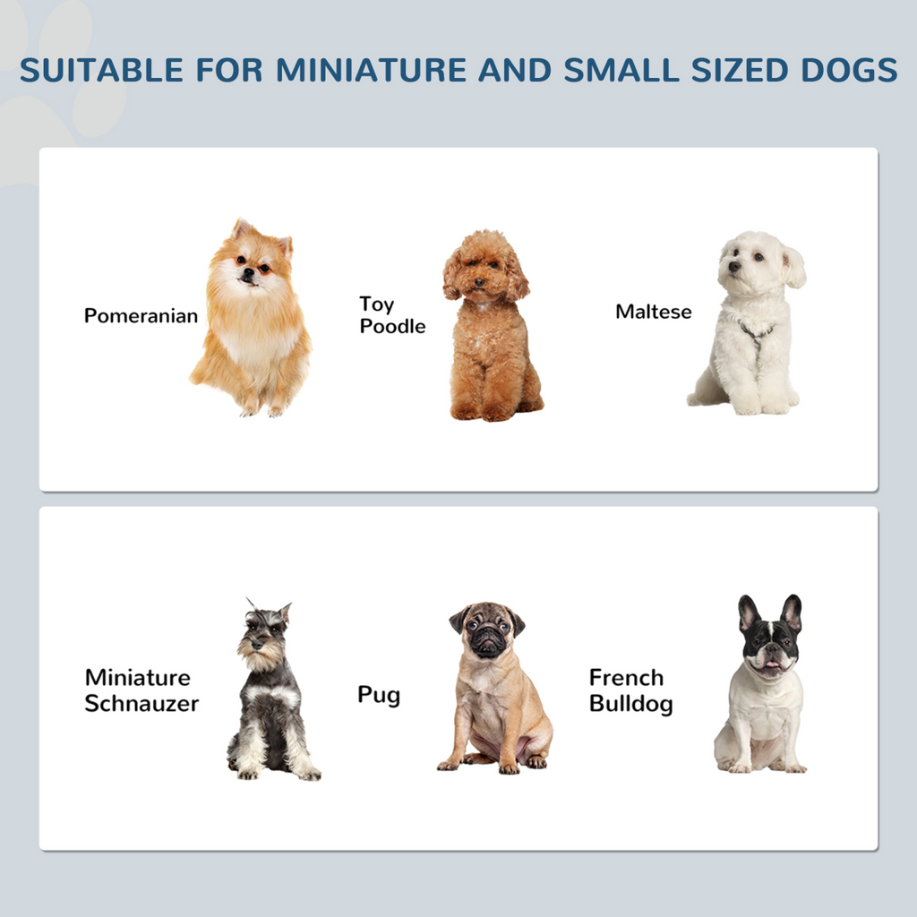 PawHut Double Bowl Raised Dog Feeder - Stainless Steel, Anti-Slip Grey