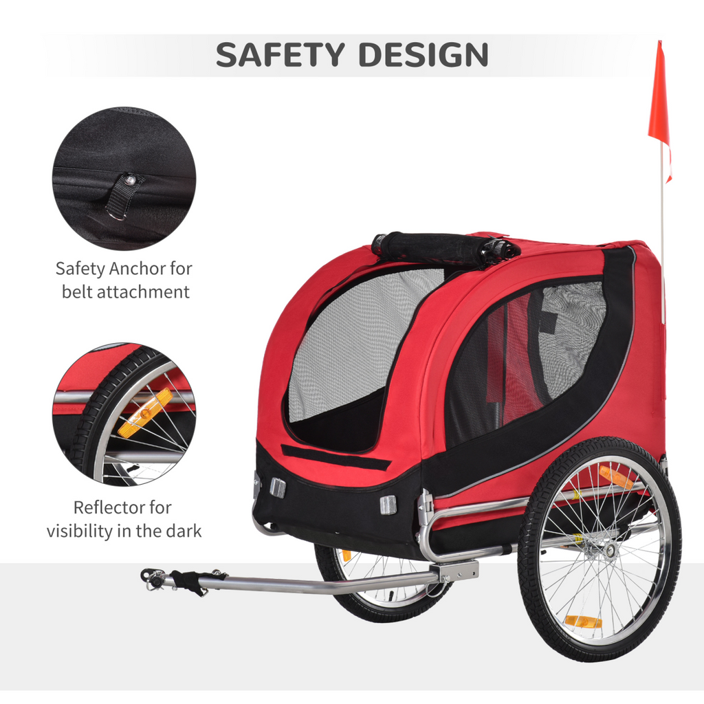 Dog Bike Trailer Carrier for Small-Medium Pets - Safe, Stable, Easy Travel