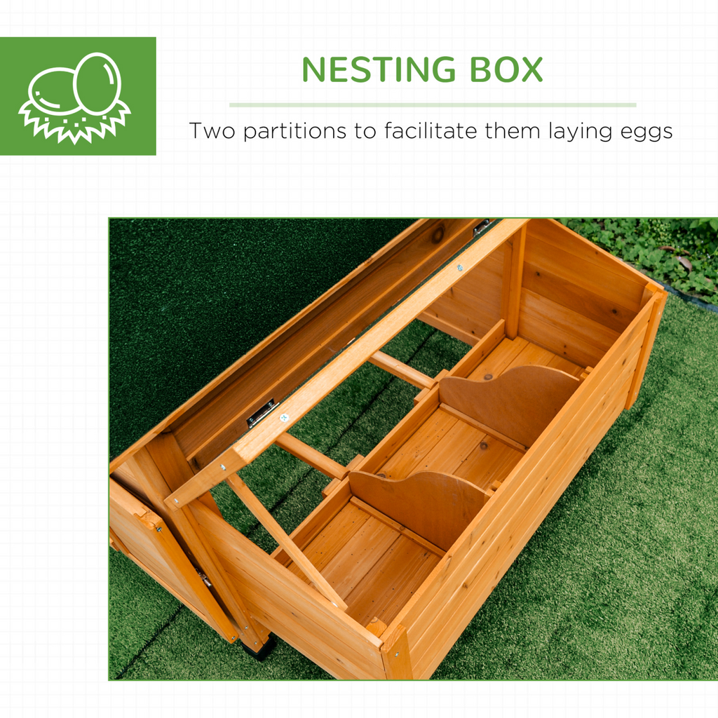 Solid Fir Outdoor Pet House with Dual Nesting Boxes & Weatherproof Roof