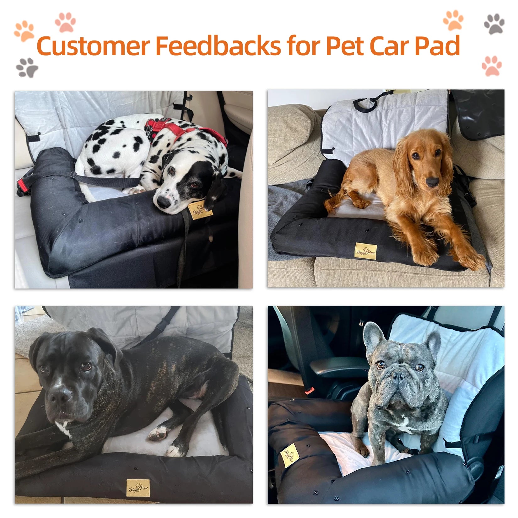 BORWART Waterproof Pet Car Seat Cover - Protect Seats, Easy Clean
