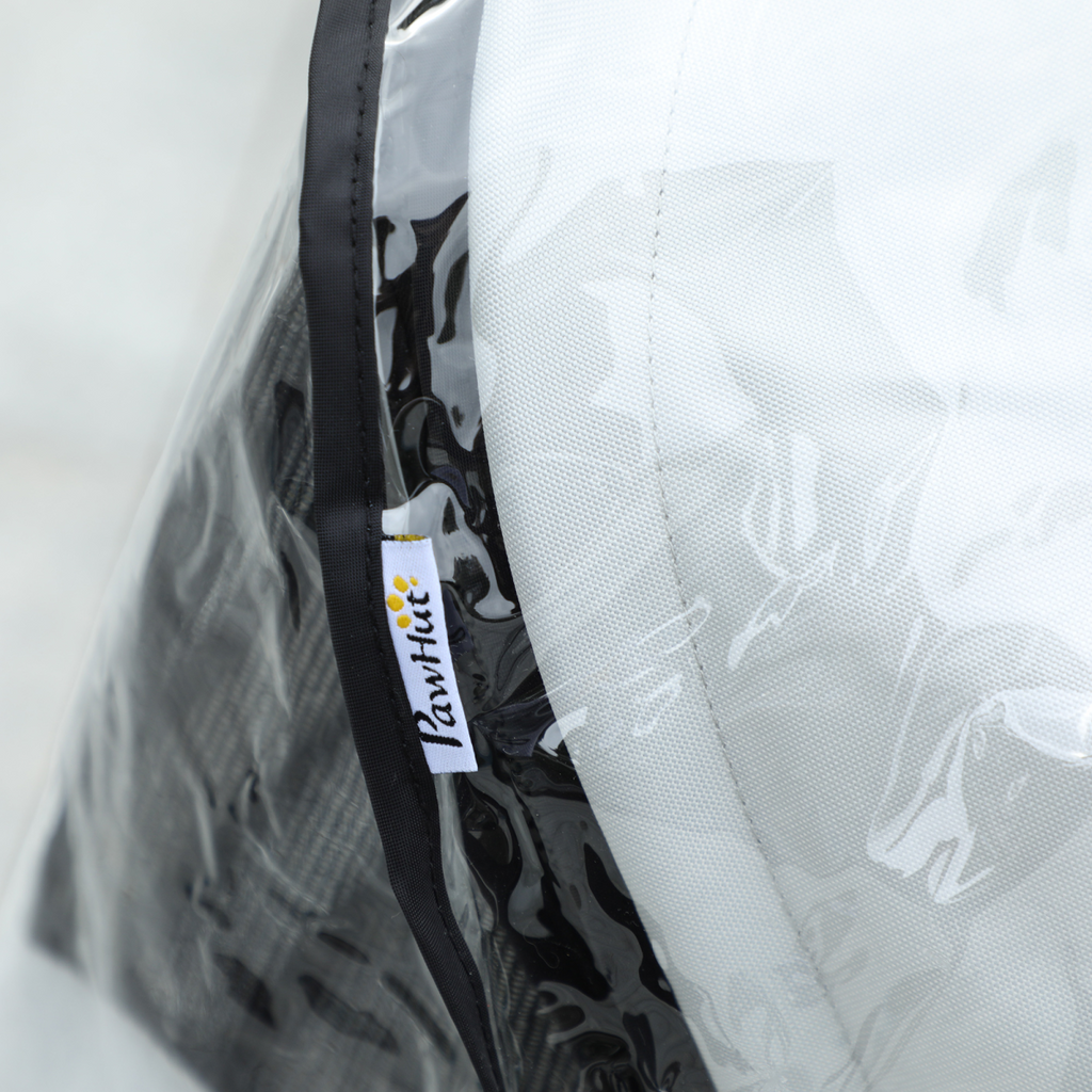 PawHut Dog Stroller Rain Cover with Rear Entry – Weatherproof Pram Shield