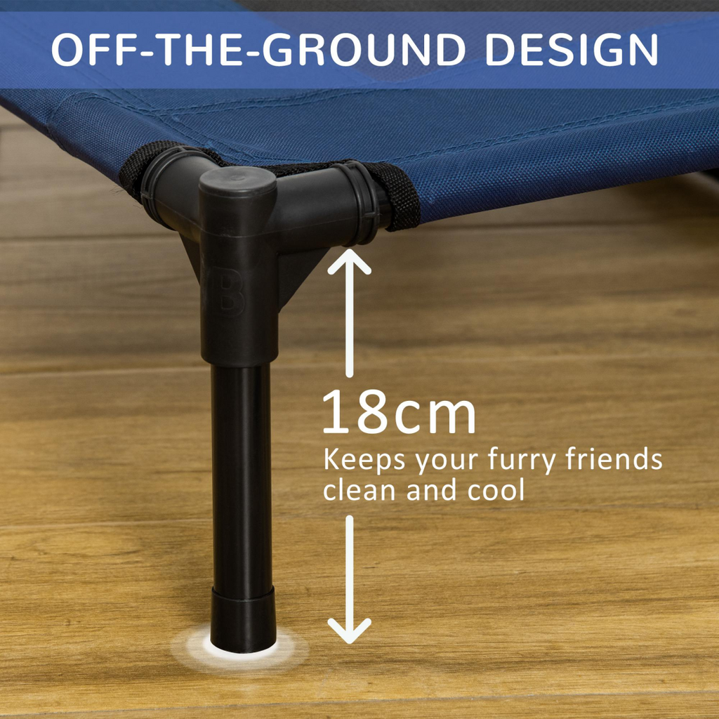 Raised Pet Cot Bed for Dogs & Cats - Elevated Hammock, Portable & Waterproof