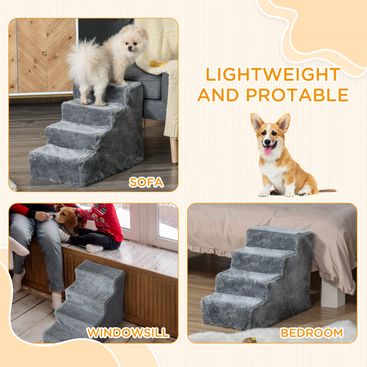 Pet Stairs: Safe, Non-Slip Steps for Cats & Small Dogs