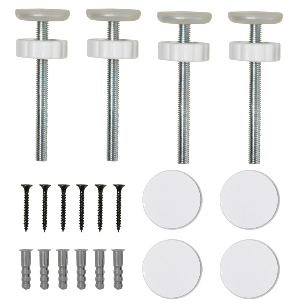 White Adjustable Pet Safety Gate - Metal Dog Barrier for Doorways