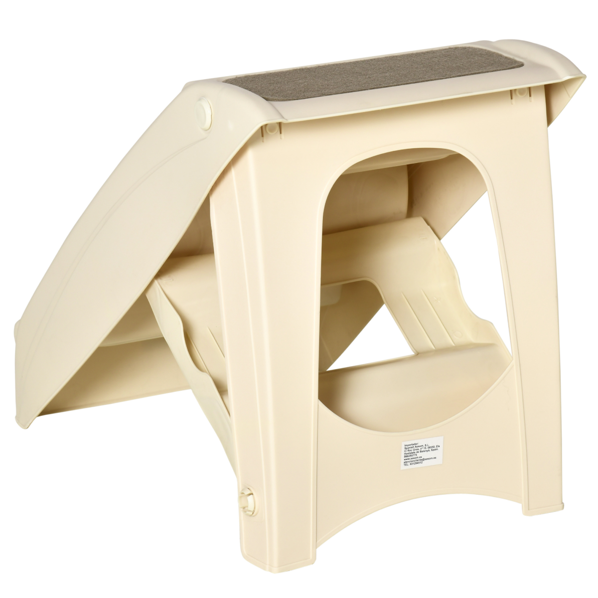 Portable Non-Slip Dog & Cat Steps for Bed & Sofa - Beige